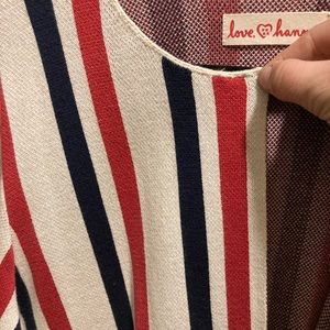 NWOT Hanna Andersson Striped Open Cardigan